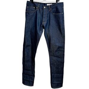 Men's Gustin #309 Japan Pure Indigo Dark Wash Slim Fit Denim Jeans Size 36